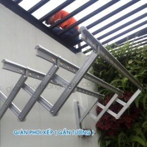 Giàn phơi gắn tường kéo ngang Korea A02